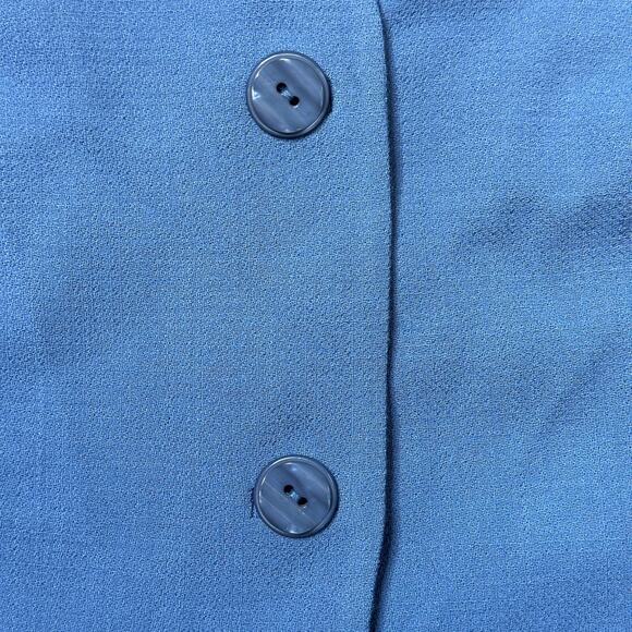 Vintage Bigio Collection Blue Wool Blazer Jacket Size 16 Classic Professional - Picture 5 of 5